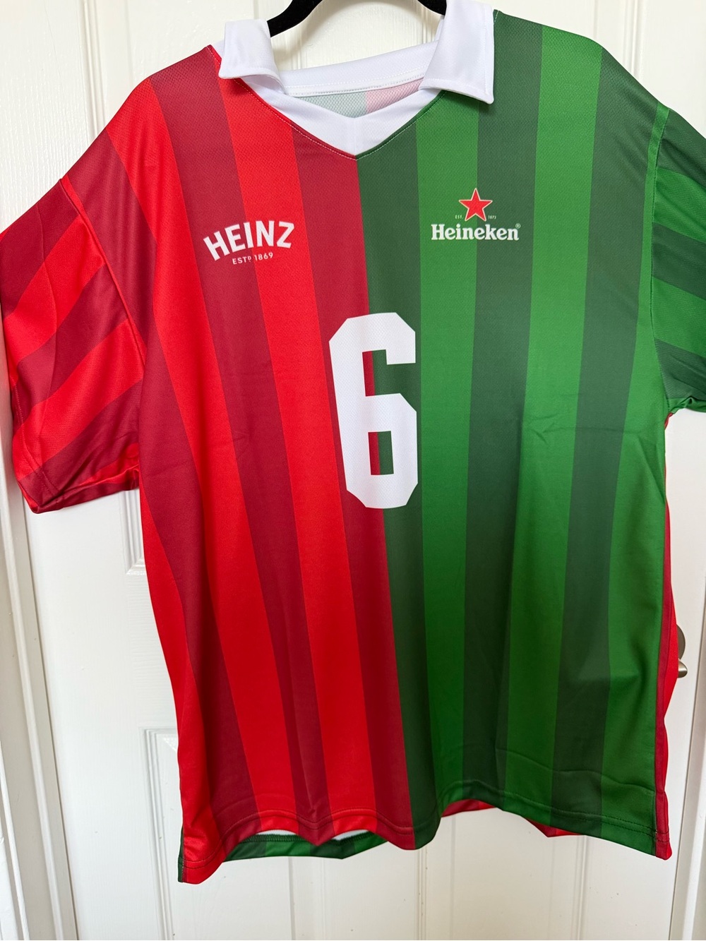 Heinz x Heineken Red & Green Split-Panel Men's Jersey